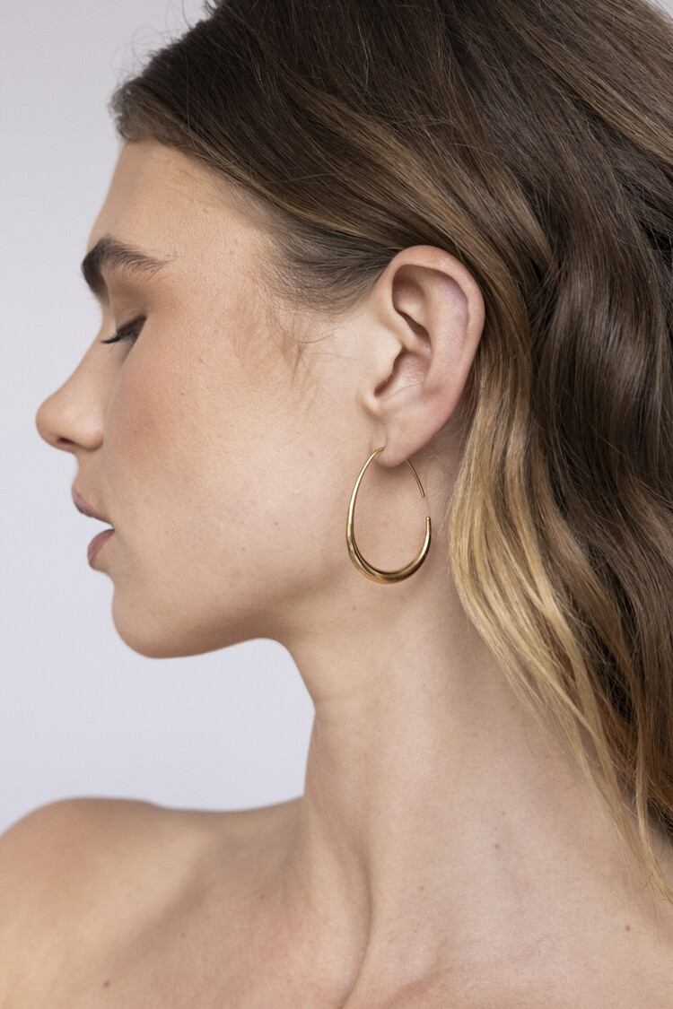 Ellen Beekmans Oorringen Open ovaal Goud