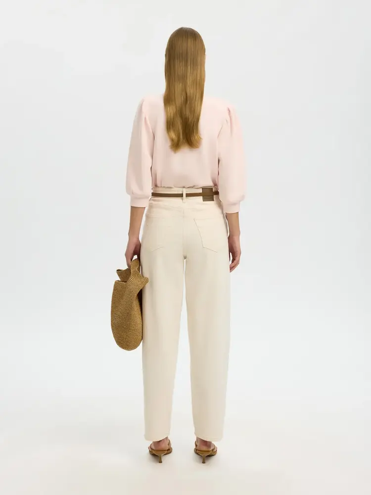 Selected SLWTENNY 3/4 SWEAT TOP Pale Dogwood