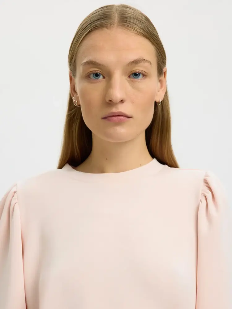 Selected SLWTENNY 3/4 SWEAT TOP Pale Dogwood