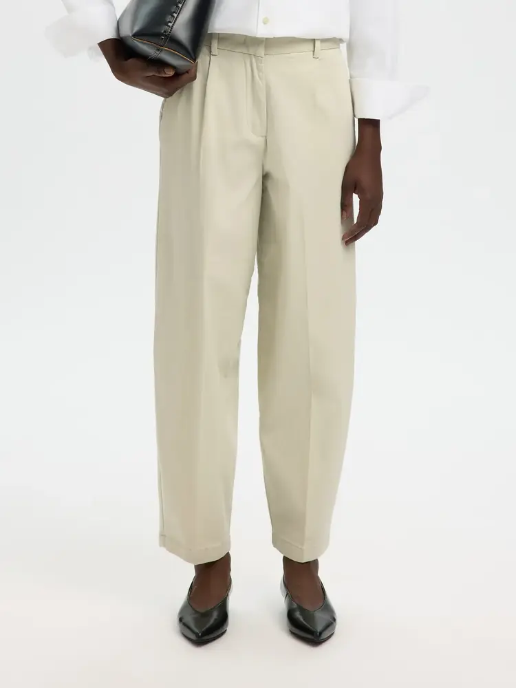 Selected Femme SLFBARREL MILLE HW PANT Moonstruck