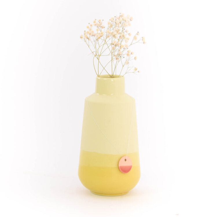 Studio Harm&Elke Vase Dip Medium Yellow 084