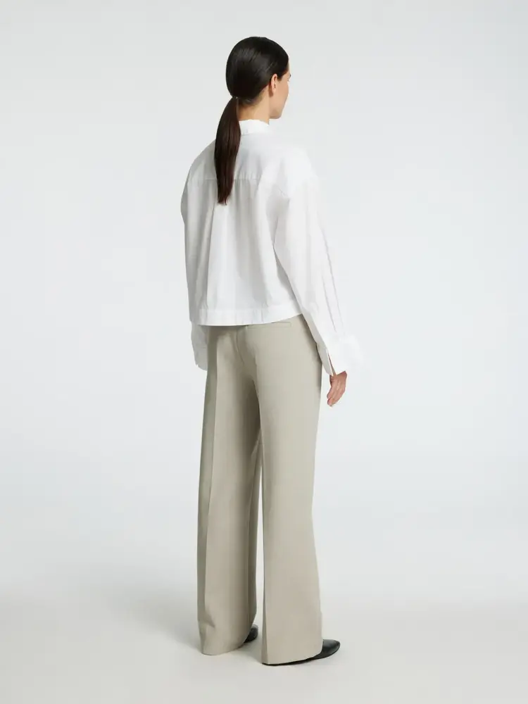 SLFASTHA LS CROPPED BOXY SHIRT Bright White