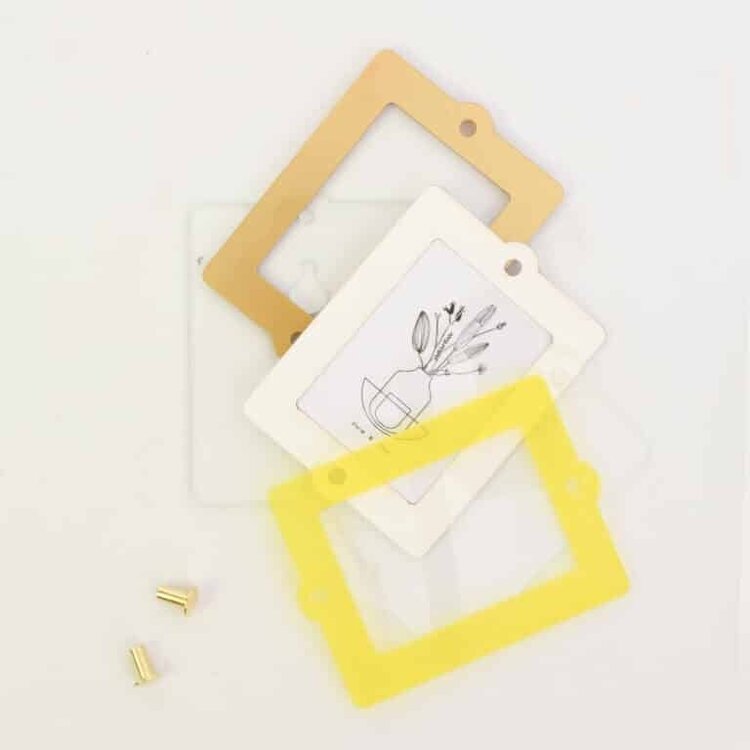 Studio Harm&Elke Frame Wall Square L Yellow / Gold