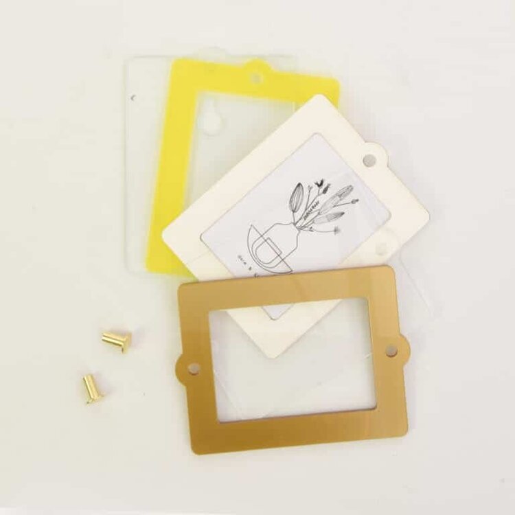 Studio Harm&Elke Frame Wall Square L Yellow / Gold