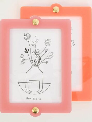 Studio Harm&Elke Frame Wall Square L Pink / Neon Orange