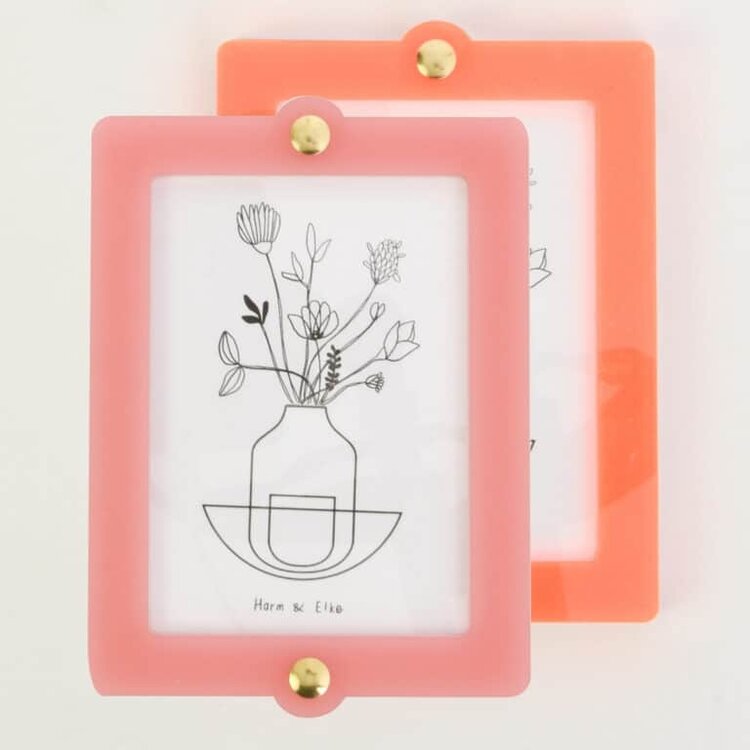 Studio Harm&Elke Frame Wall Square L Pink / Neon Orange