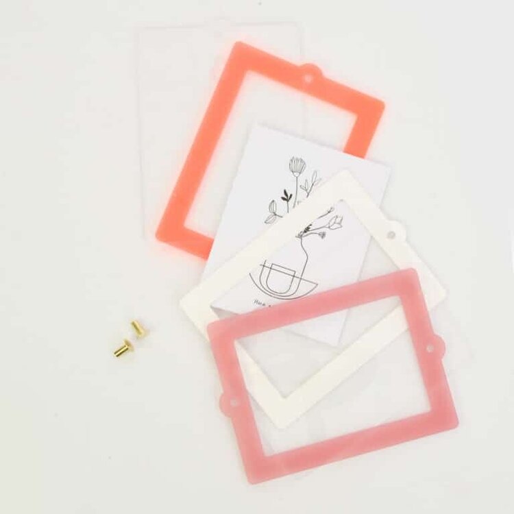 Studio Harm&Elke Frame Wall Square L Pink / Neon Orange