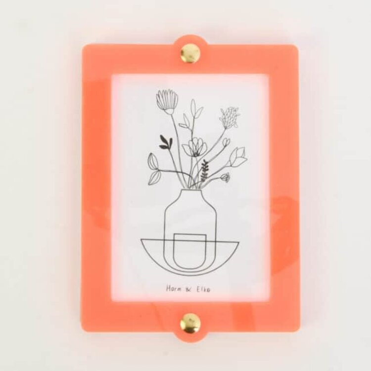Studio Harm&Elke Frame Wall Square L Pink / Neon Orange