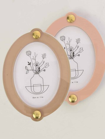 Studio Harm&Elke Frame Wall Oval S Nude / Smoke