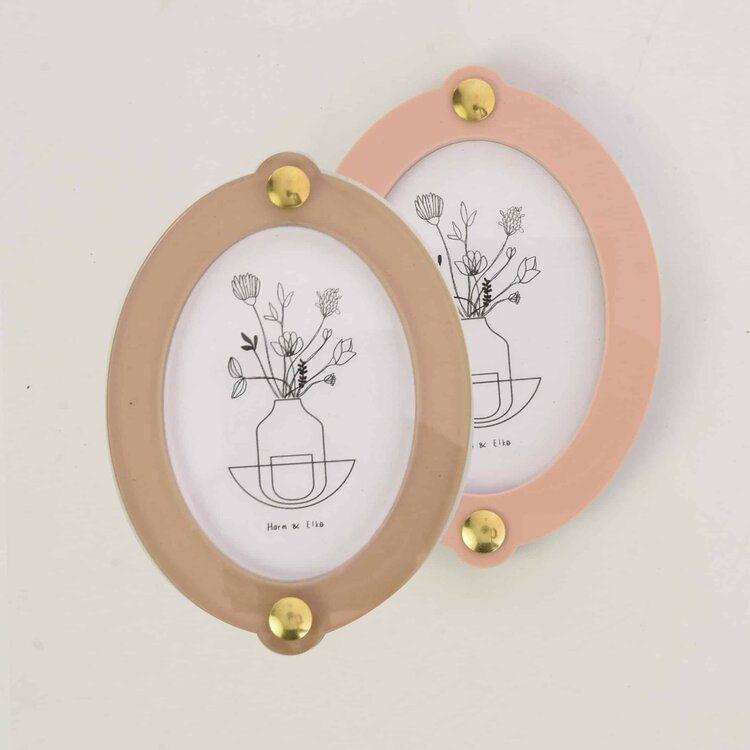 Studio Harm&Elke Frame Wall Oval S Nude / Smoke