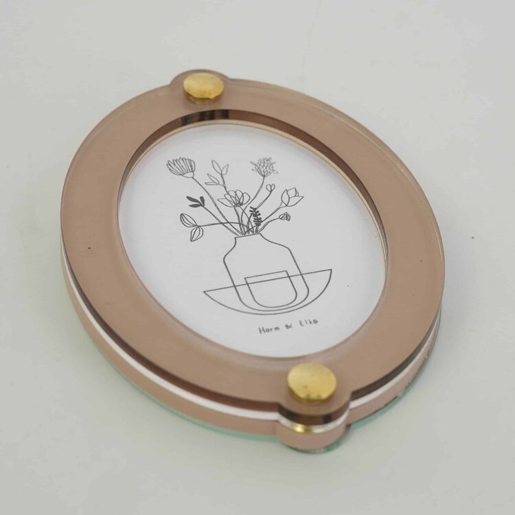 Studio Harm&Elke Frame Wall Oval S Nude / Smoke