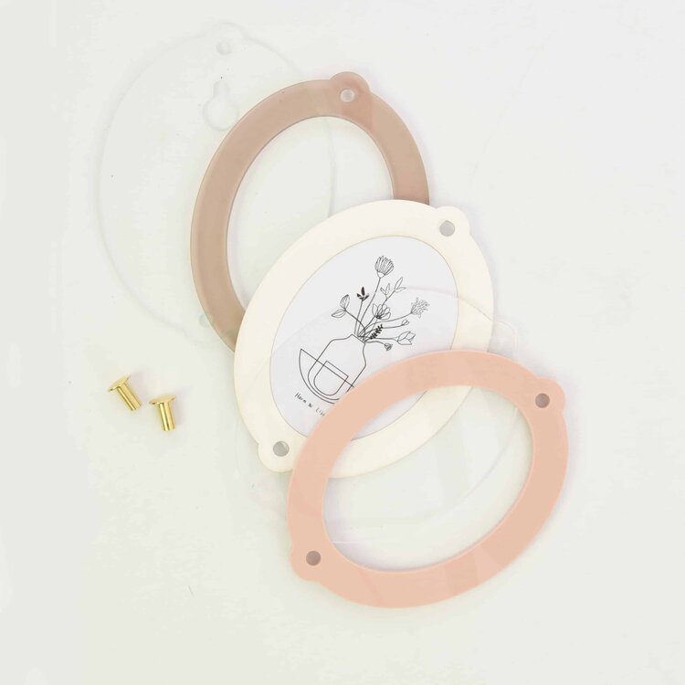 Studio Harm&Elke Frame Wall Oval S Nude / Smoke