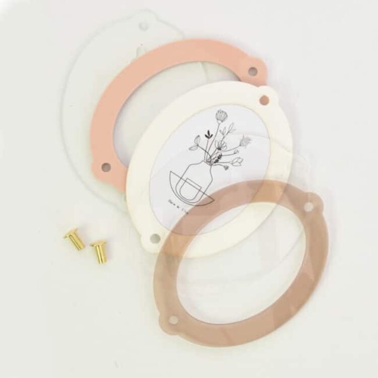 Studio Harm&Elke Frame Wall Oval S Nude / Smoke