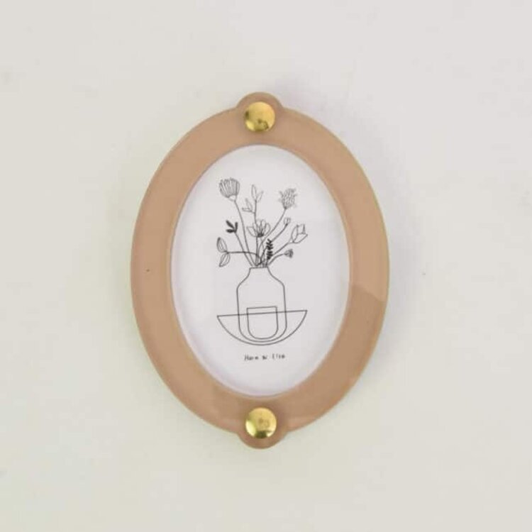 Studio Harm&Elke Frame Wall Oval S Nude / Smoke