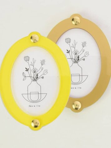 Studio Harm&Elke Frame Wall Oval S Yellow / Gold