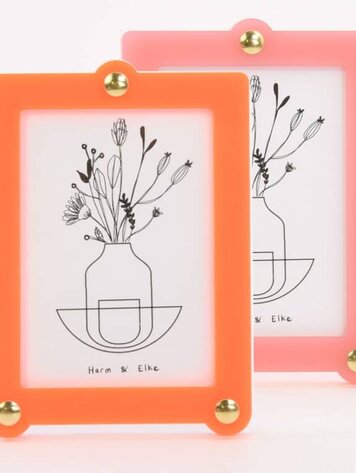 Studio Harm&Elke Frame Standing L Pink / Neon Orange