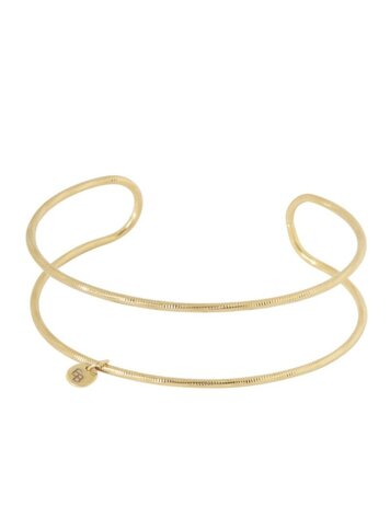 Ellen Beekmans Bangle met patroon 2-delig goudkleurig