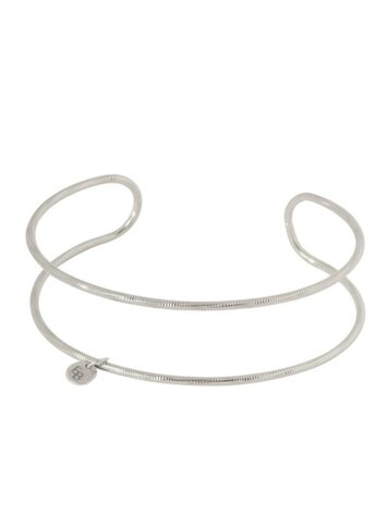 Ellen Beekmans Bangle met patroon 2-delig zilverkleurig