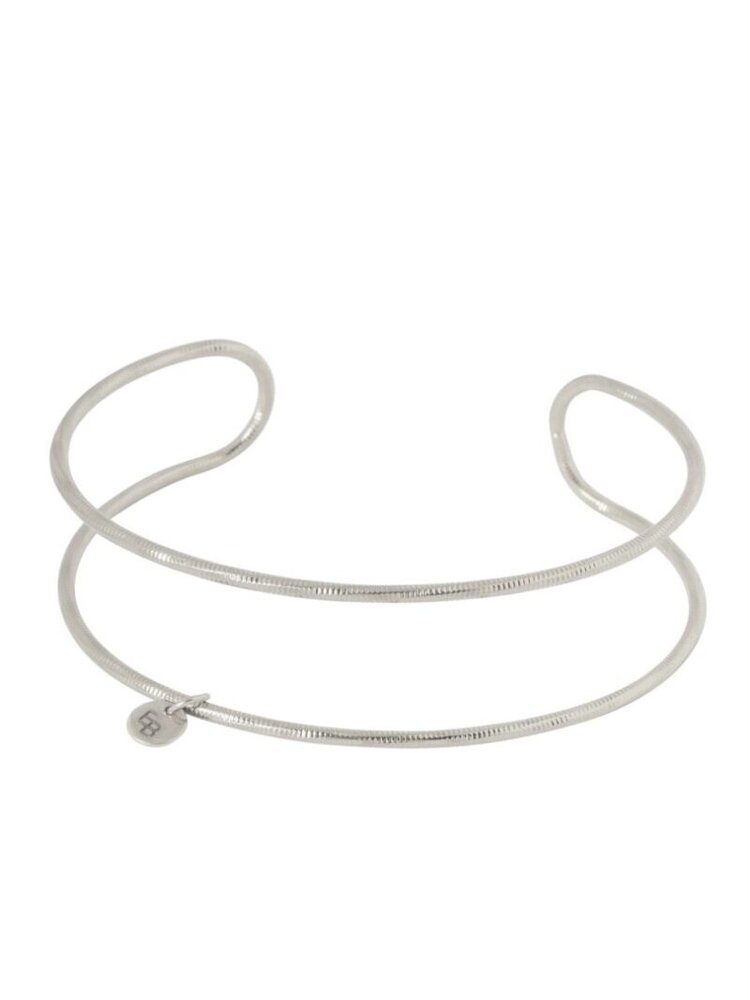 Ellen Beekmans Bangle met patroon 2-delig zilverkleurig