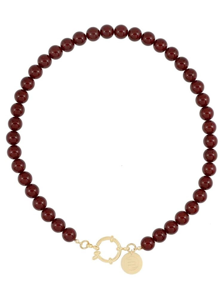 Ellen Beekmans Ketting gemstone Bordeaux