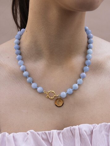 Ellen Beekmans Ketting Gemstone Lichtblauw