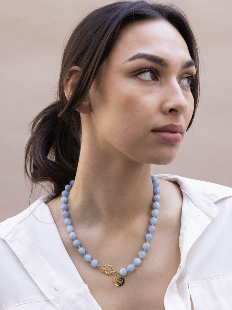 Ellen Beekmans Ketting Gemstone Lichtblauw