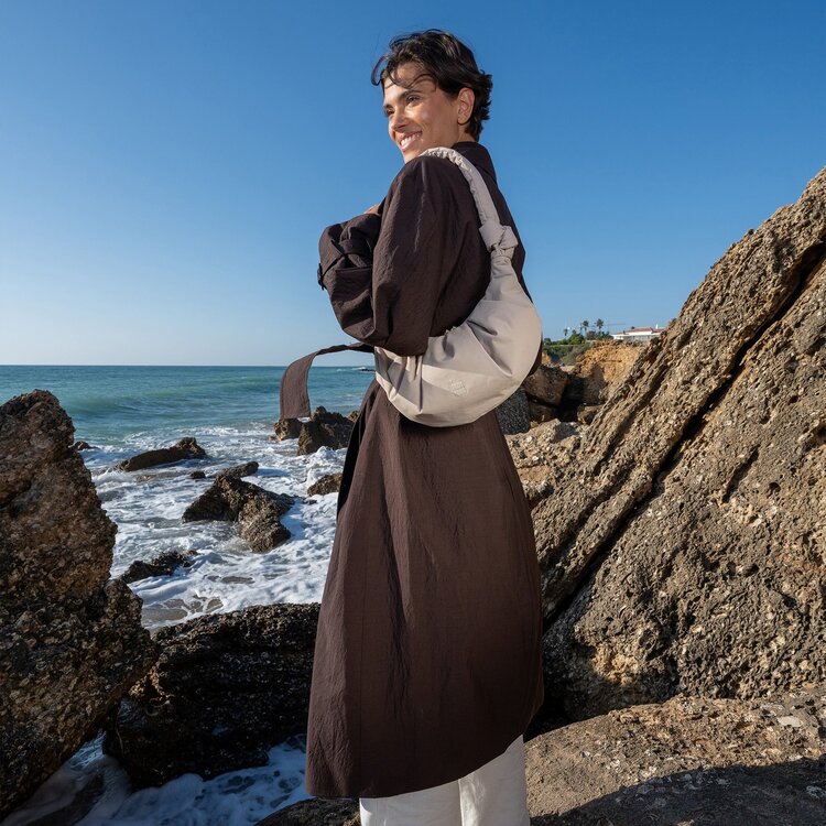 GOT BAG Pleat Moon Bag Small Scallop