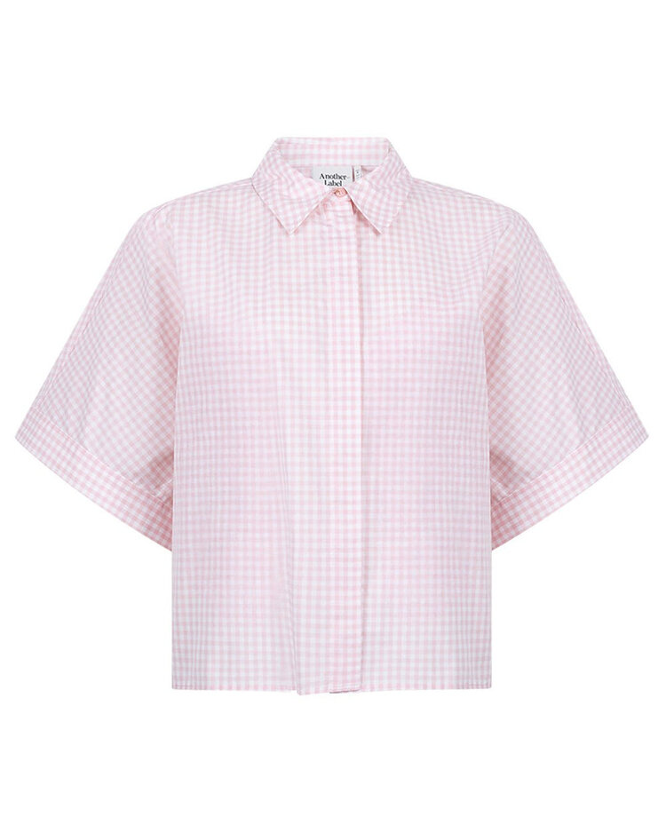 Another-Label ALLuca check shirt s/s Primrose check