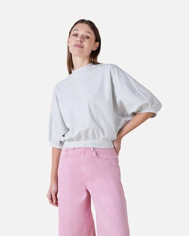 Another-Label ALAmice t-shirt s/s Grey Melee