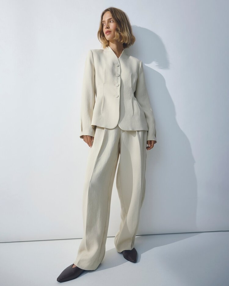 MSCH MSCHEsteriane HW Pants Oatmeal Melange