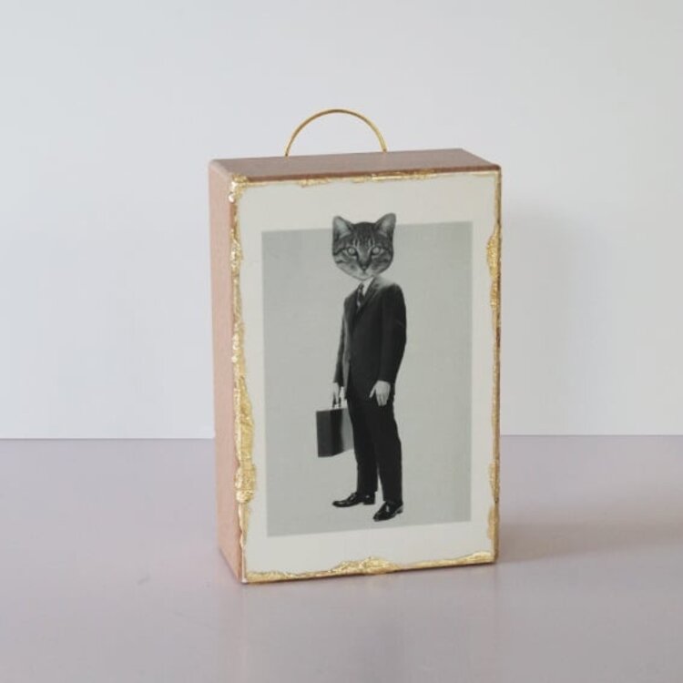 Studio The cube Vintage Block Cat Man