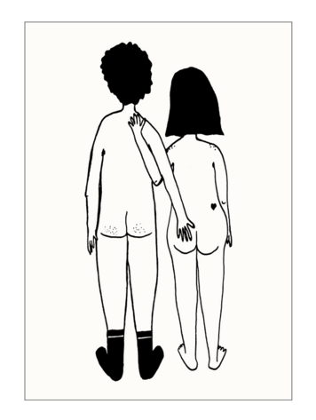 helen b Poster Naked couple back A4