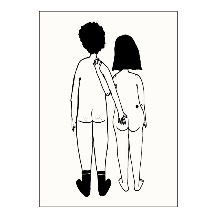 helen b Poster Naked couple back A4