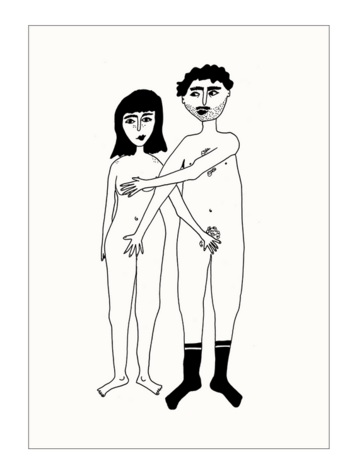 helen b Poster Naked couple A4