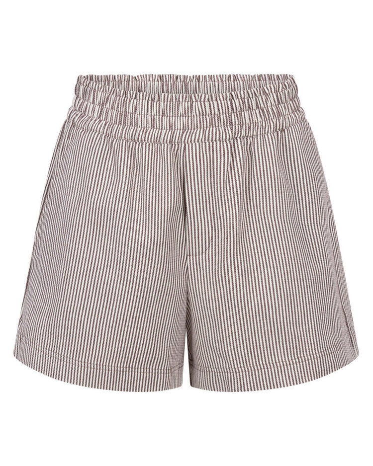 Another-Label Romane stripe shorts Chocolate fondant stripe