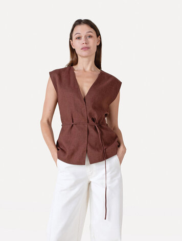 Another-Label Rebecca blazer s/l Chocolate fondant
