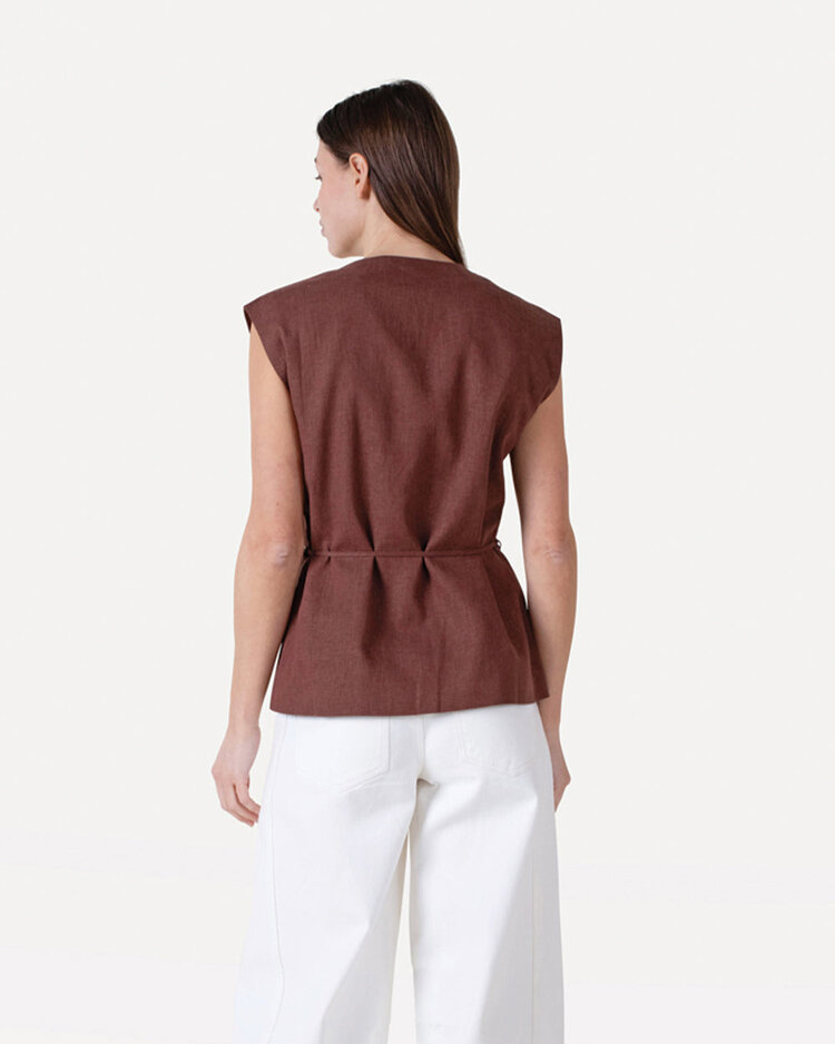 Another-Label Rebecca blazer s/l Chocolate fondant
