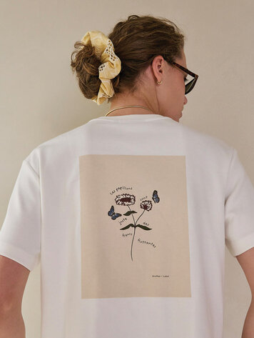 Another-Label Gina flower t-shirt s/s Off-White