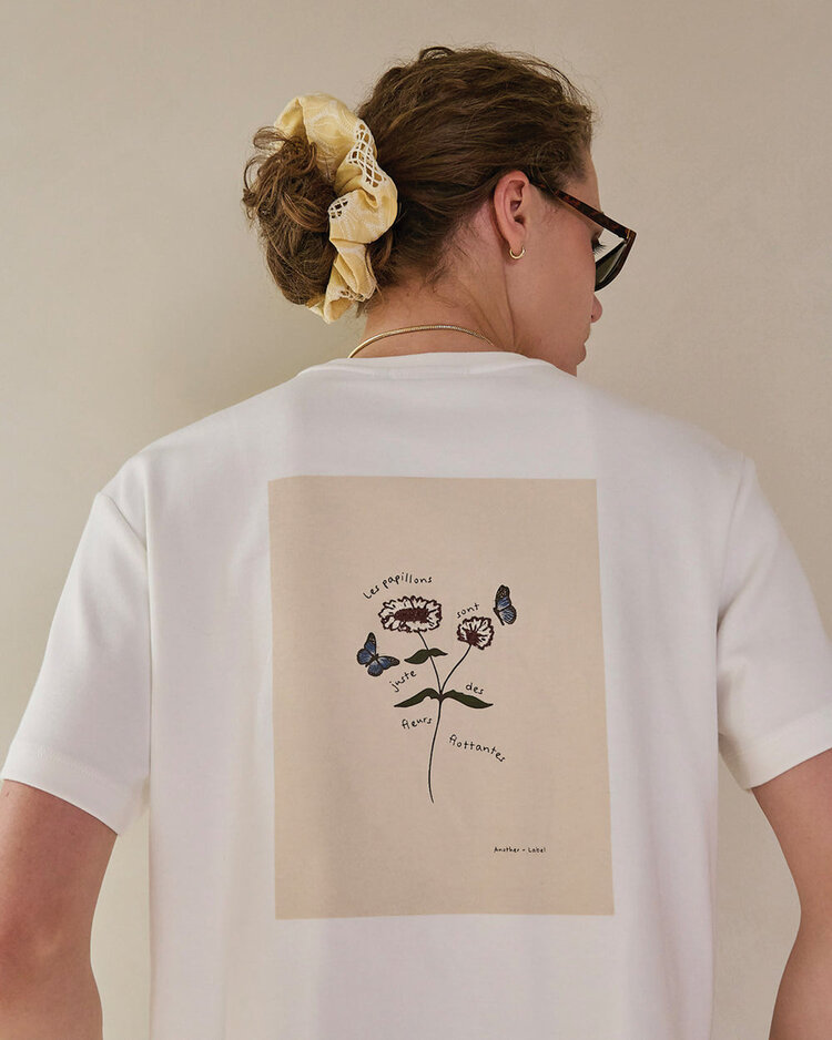 Another-Label Gina flower t-shirt s/s Off-White