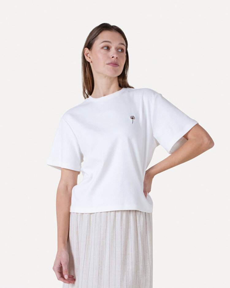 Another-Label Gina flower t-shirt s/s Off-White