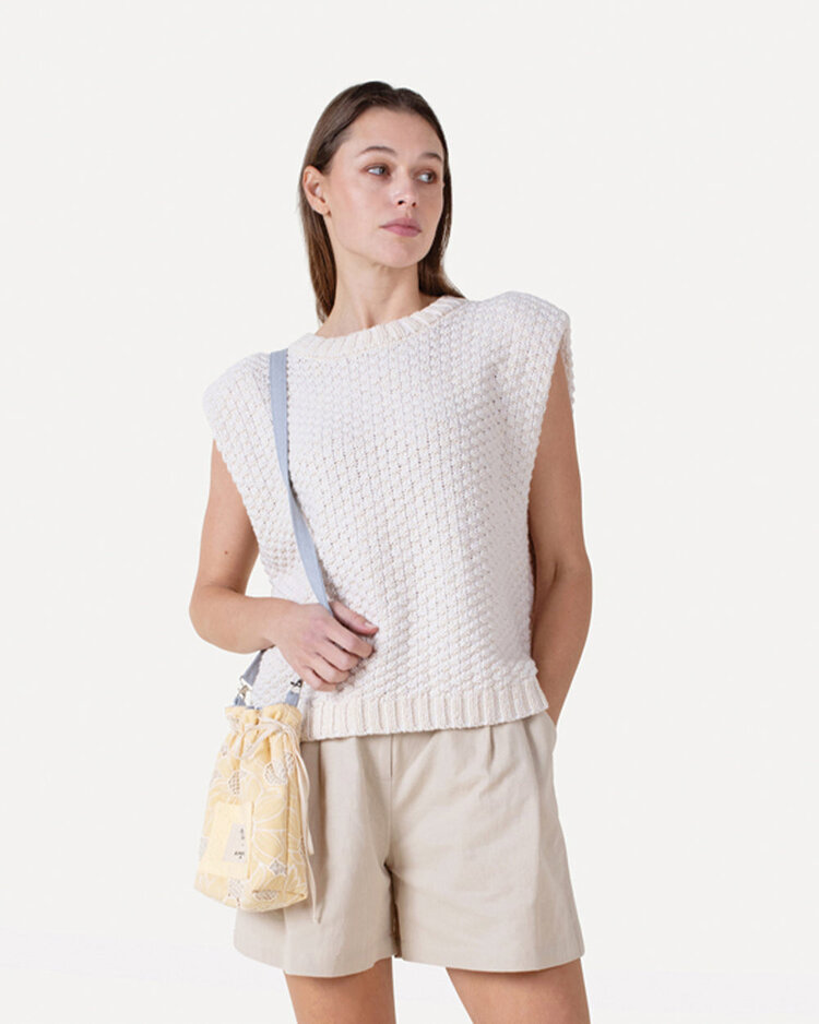 Another-Label Nicola knitted vest s/l Sandshell melee