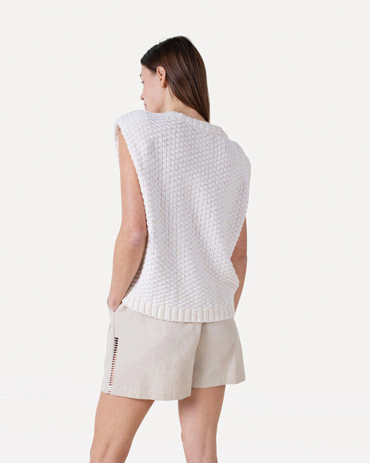 Another-Label Nicola knitted vest s/l Sandshell melee