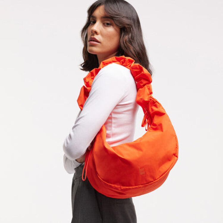 GOT BAG Moon Bag Ruffle Hot Coral