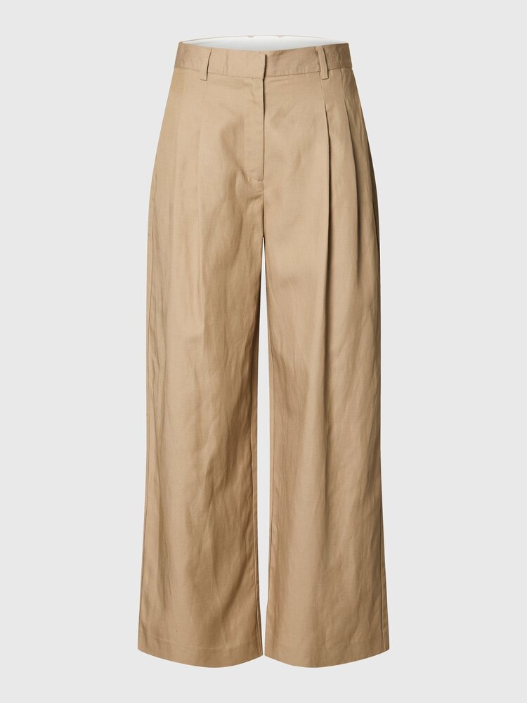 Selected SLFEXTRA WIDE HW AMOUR PANT Weathered Teak