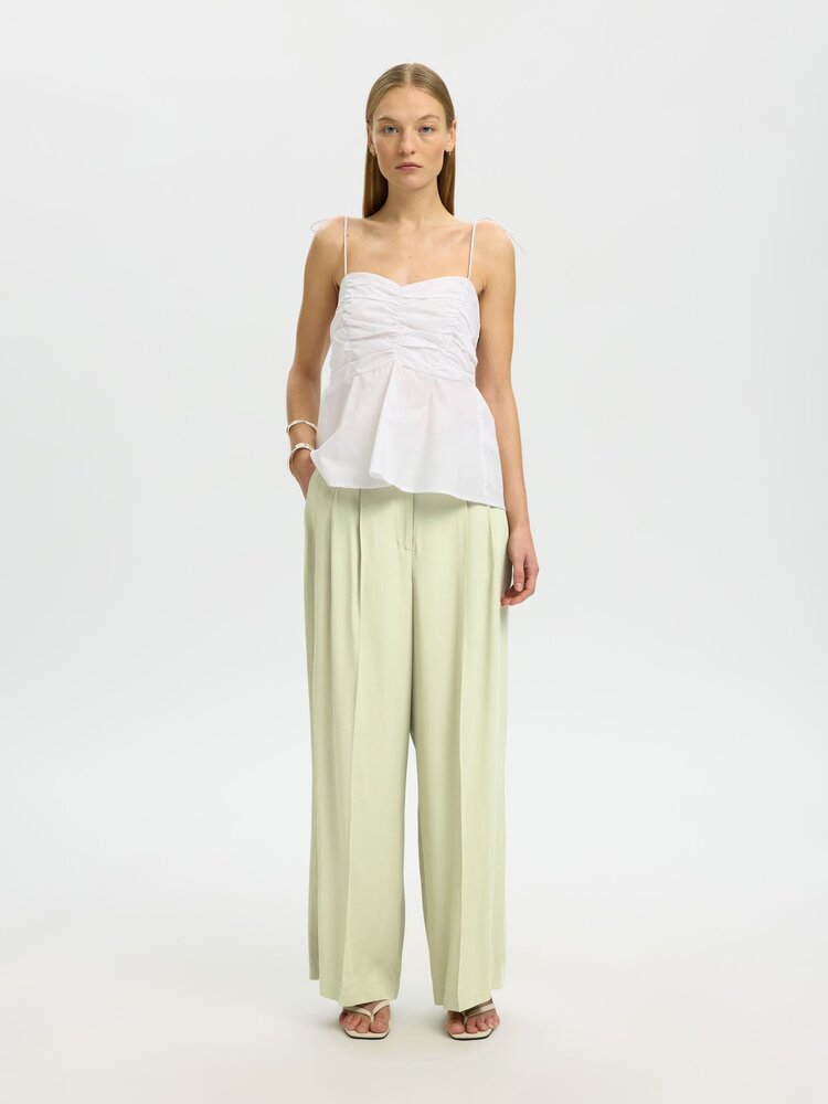 Selected SLFEXTRA WIDE ELLIE HW PANT Lint