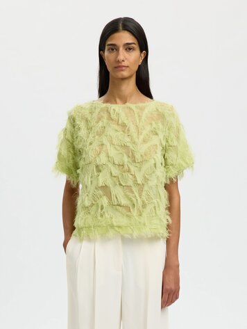 Selected SLFMYLINE SS BOAT NECK TOP Lint