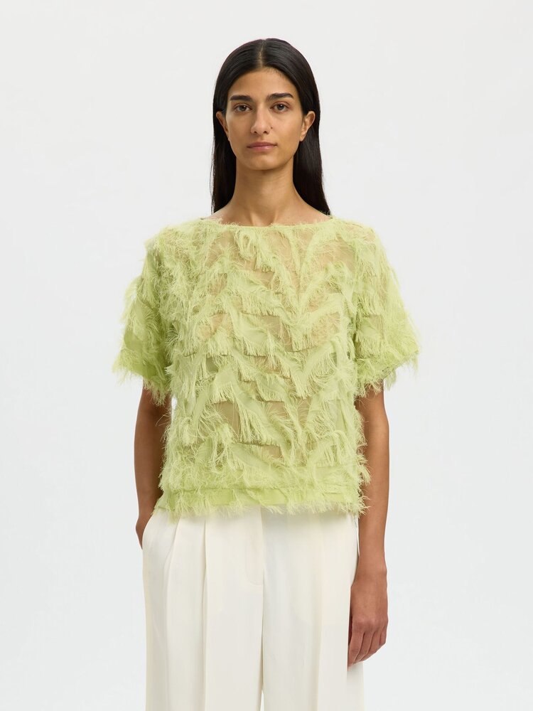 Selected SLFMYLINE SS BOAT NECK TOP Lint