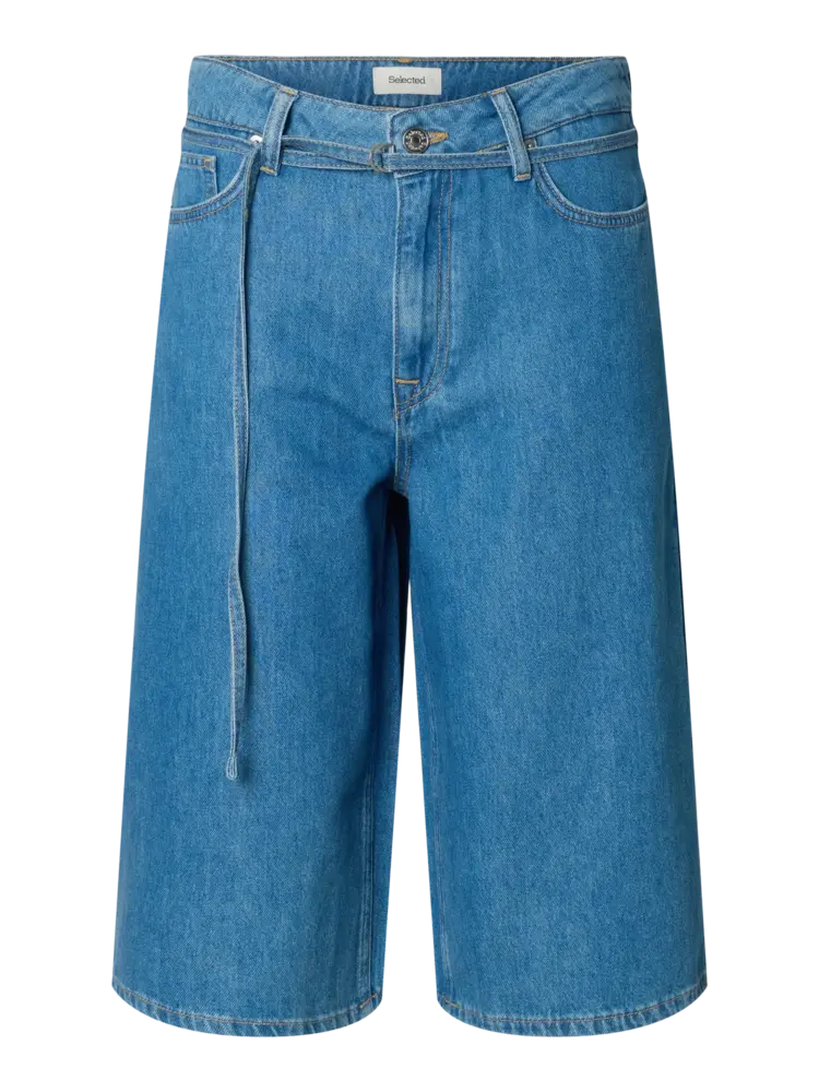 Selected SLFTENNA MW BERMUDA DENIM SHORTS Medium Blue Denim