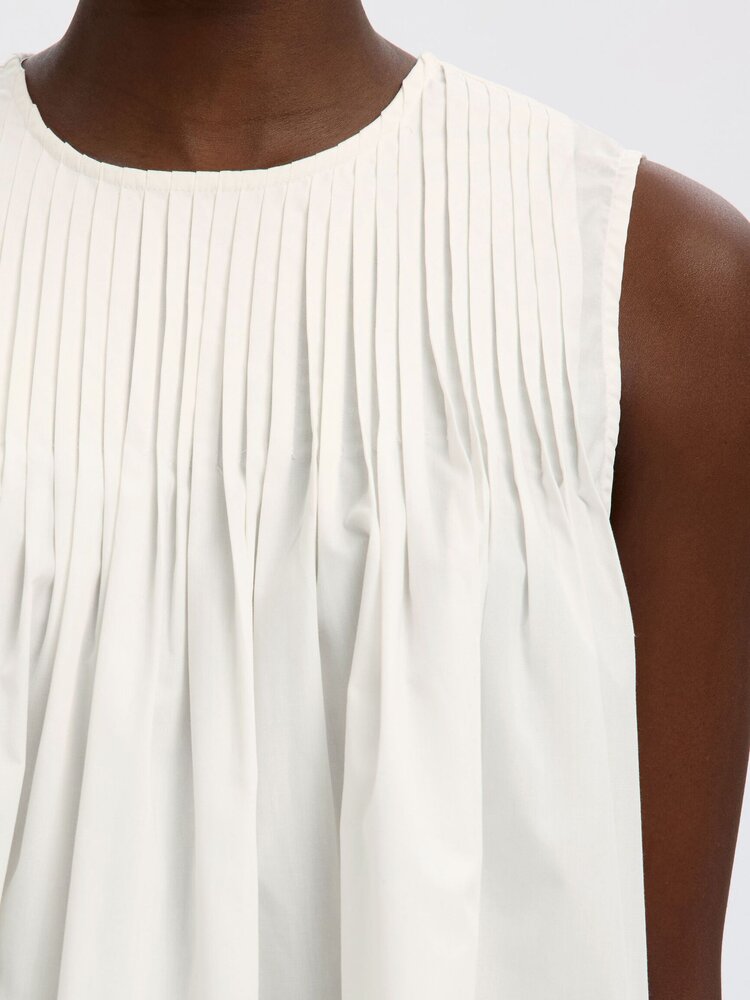 Selected SLFSOPHIA SL PLEATED TOP Snow White