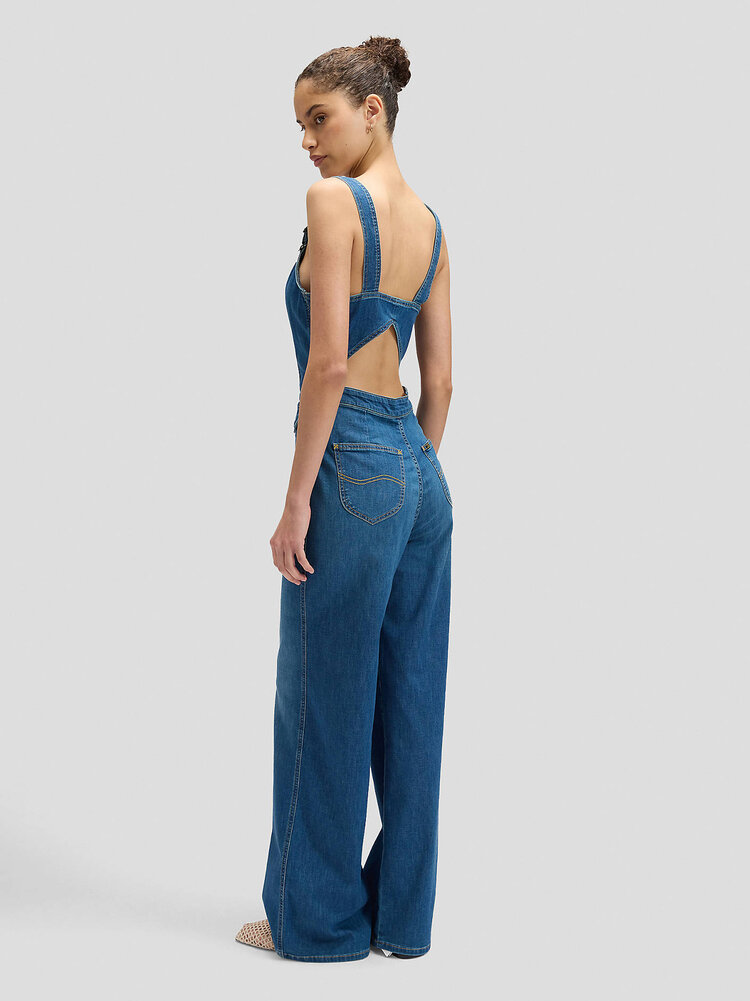 Lee CUT OUT JUMPSUIT BLUE ARROW